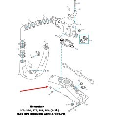 Colector 865735A02  Mercruiser  6.2L