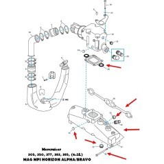 Colector Kit 865735A02  Mercruiser  6.2L